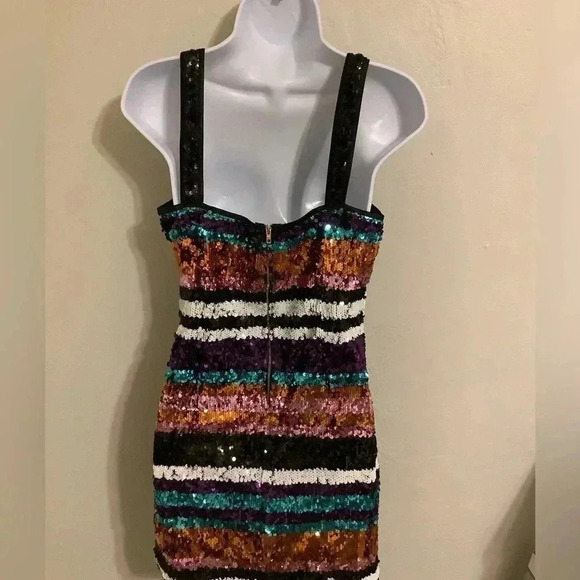 Sequin Mini Cocktail Party Concert Dress Taylor Swift Outfit Size Medium - Picture 10 of 11